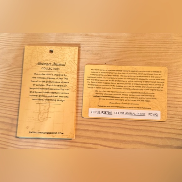 👜 Patricia Nash Abstract Animal Print Benvenuto Leather Tote - Picture 10 of 11